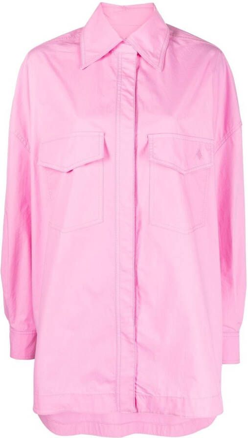 The Attico Shirtjack met knopen Roze