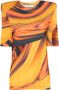 The Attico T-shirt met abstracte print Oranje - Thumbnail 1