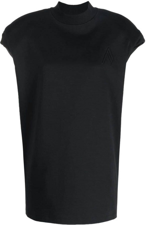The Attico T-shirt met hoge hals Zwart