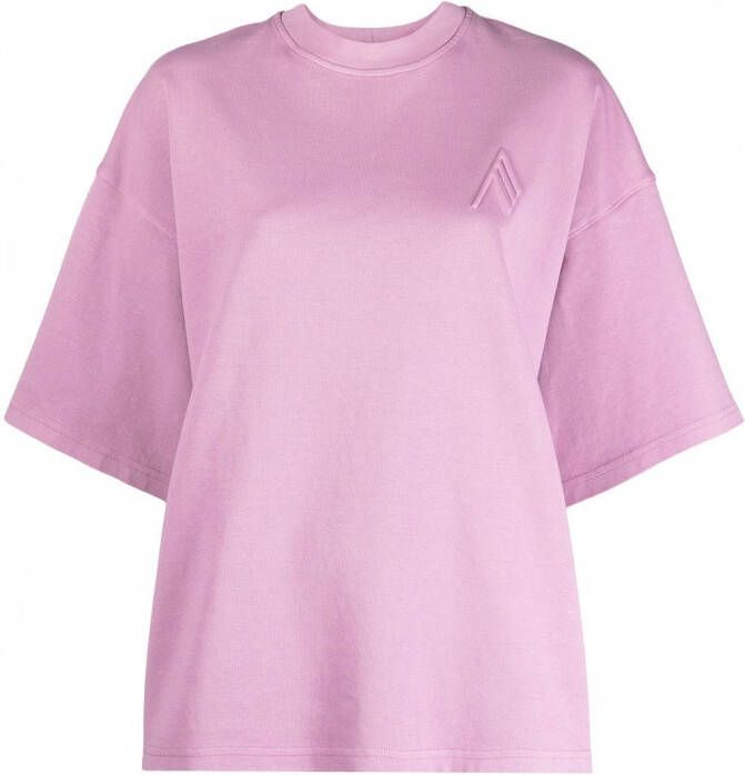 The Attico T-shirt met ronde hals Roze
