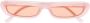 Linda Farrow x The Attico Thea zonnebril met smal montuur Roze - Thumbnail 1