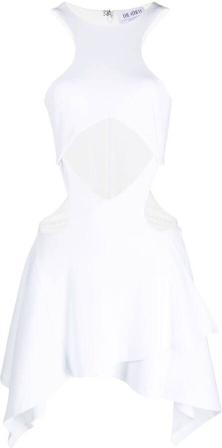 The Attico Uitgesneden mini-jurk Wit
