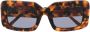 Linda Farrow x Jorja zonnebril met vierkant montuur Bruin - Thumbnail 1