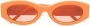 Linda Farrow x The Attico Berta zonnebril met rechthoekig montuur Oranje - Thumbnail 1