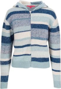 The Elder Statesman striped cashmere hoodie Blauw