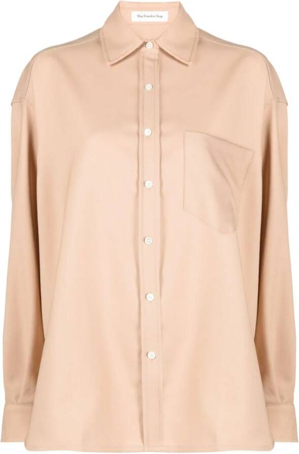 The Frankie Shop Blouse met lange mouwen Beige