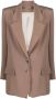 The Mannei Blazer met enkele rij knopen Bruin - Thumbnail 1