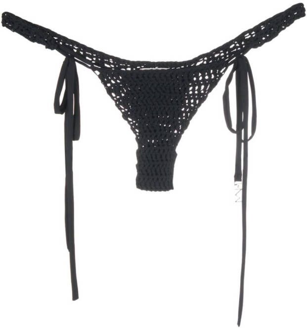 The Mannei Gehaakte bikinitop Zwart