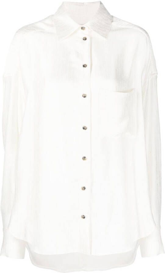 The Mannei Gestreepte blouse Wit