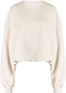 The Mannei Sweater met geborduurd logo Beige