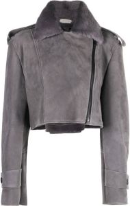The Mannei long-sleeve cropped jacket Grijs