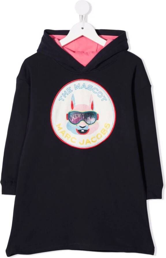 Marc Jacobs Kids Jurk met logopatch Blauw
