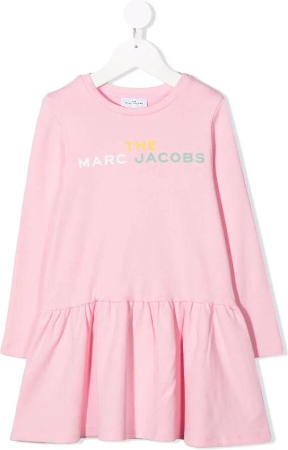Marc Jacobs Kids Jurk met logoprint Roze