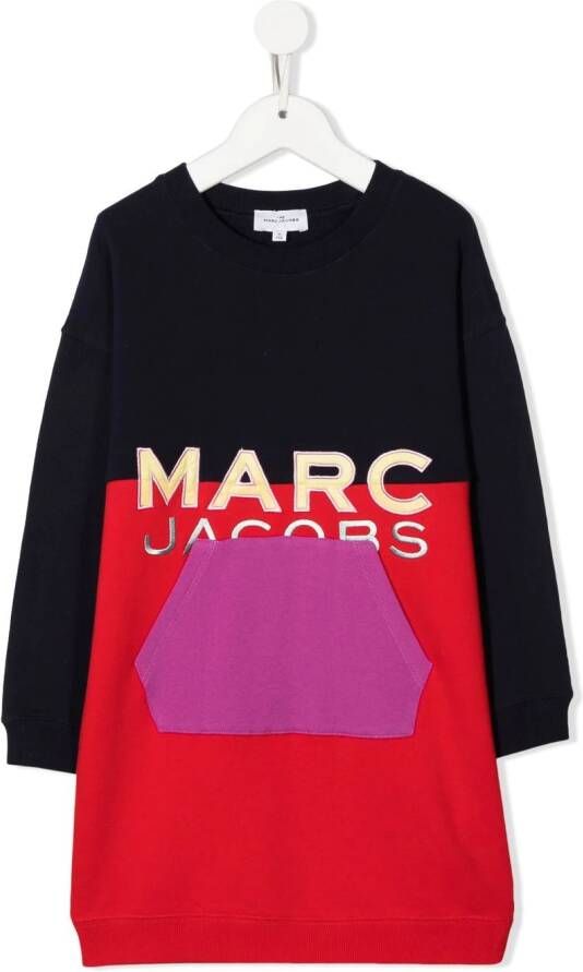 Marc Jacobs Kids Sweaterjurk met geborduurd logo Rood