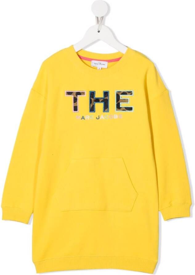 Marc Jacobs Kids Sweaterjurk met logopatch Geel