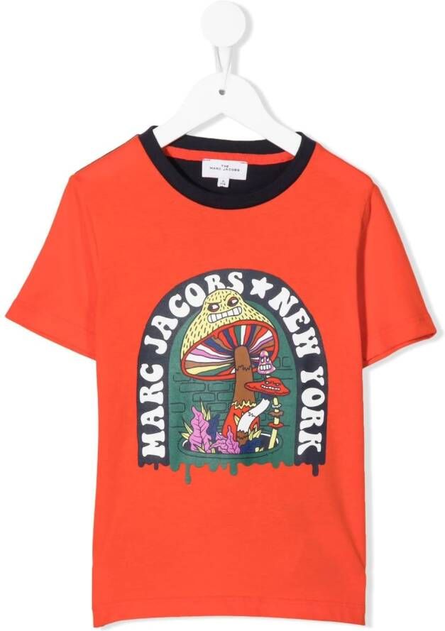 Marc Jacobs Kids T-shirt met grafische print Rood