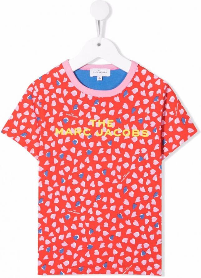 Marc Jacobs Kids T-shirt met logoprint Rood
