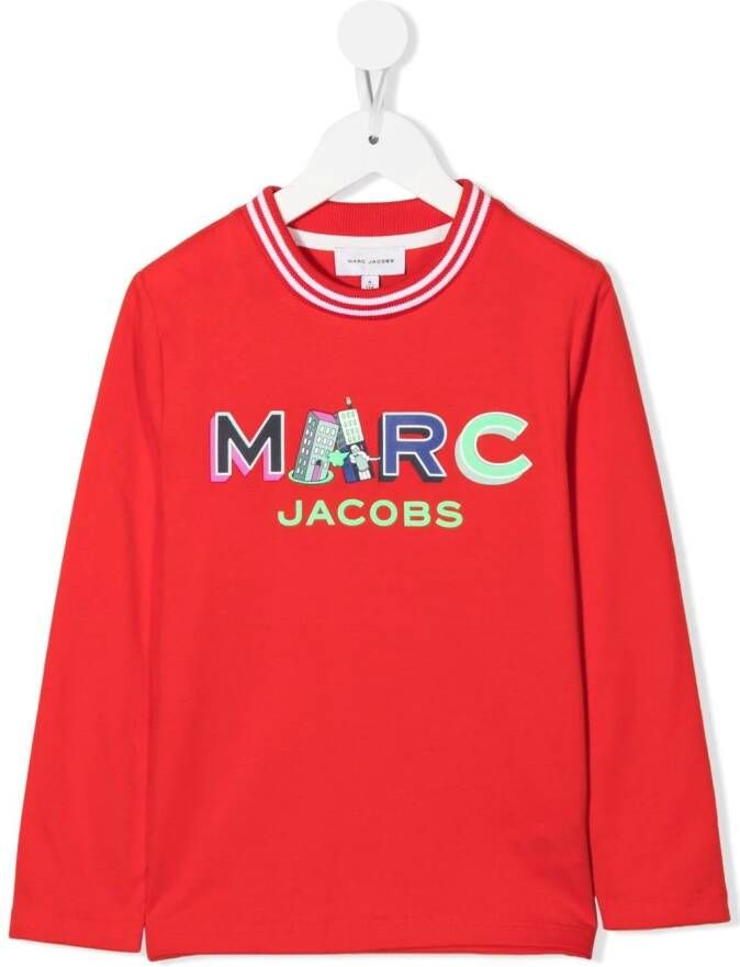 Marc Jacobs Kids T-shirt met logoprint Rood