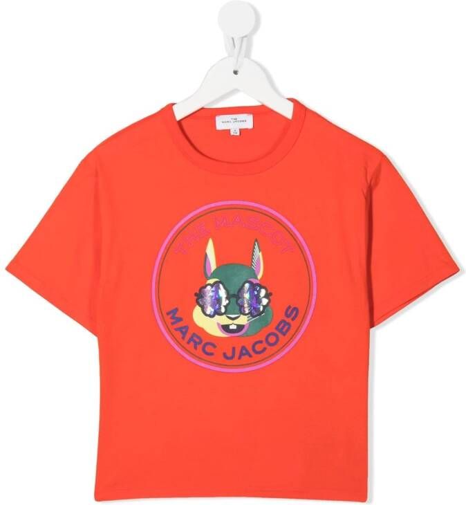 Marc Jacobs Kids T-shirt met logoprint Rood
