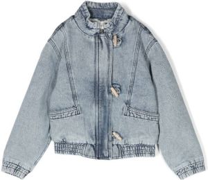 THE NEW SOCIETY cotton washed-denim bomber jacket Blauw