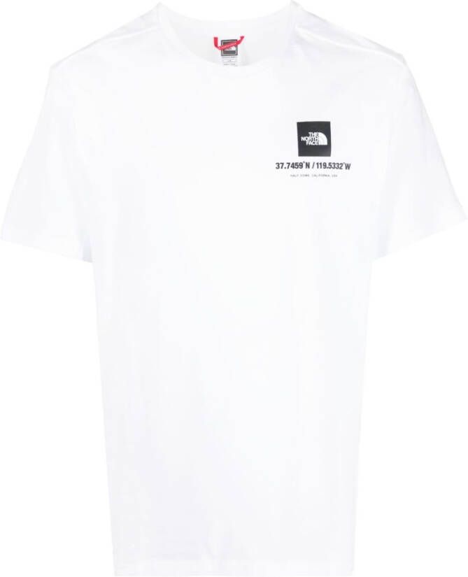The North Face T-shirt met print Wit