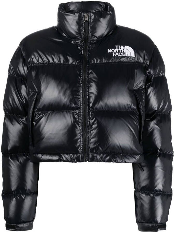 The North Face Cropped donsjack Zwart