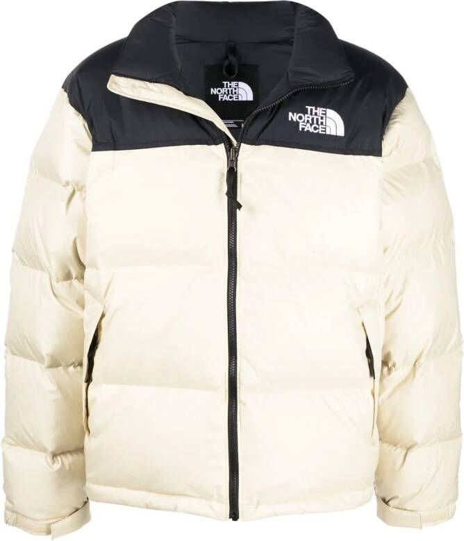 The North Face Donsjack met logopatch Beige