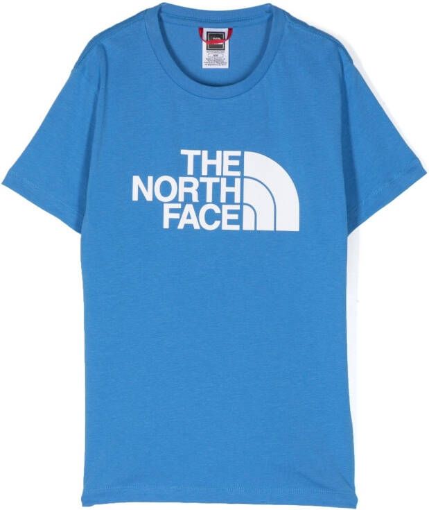 The North Face Kids T-shirt met logoprint Blauw