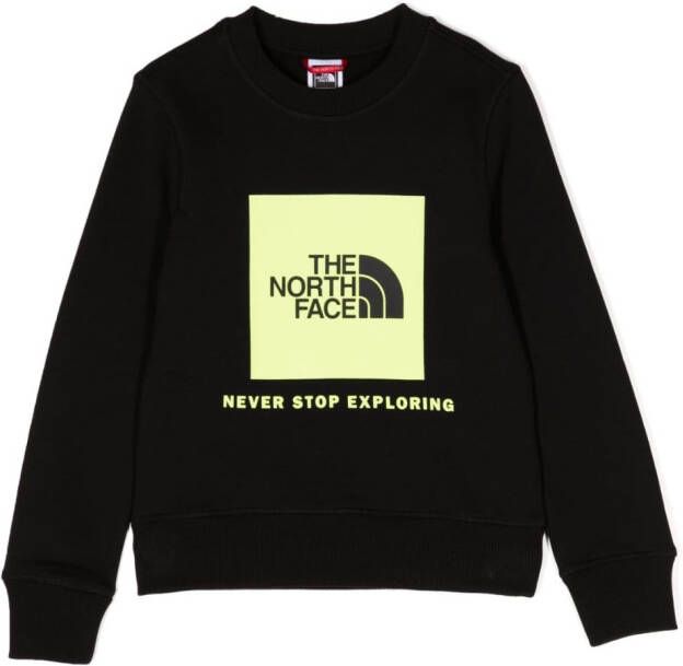 The North Face Kids Sweater met logoprint Zwart
