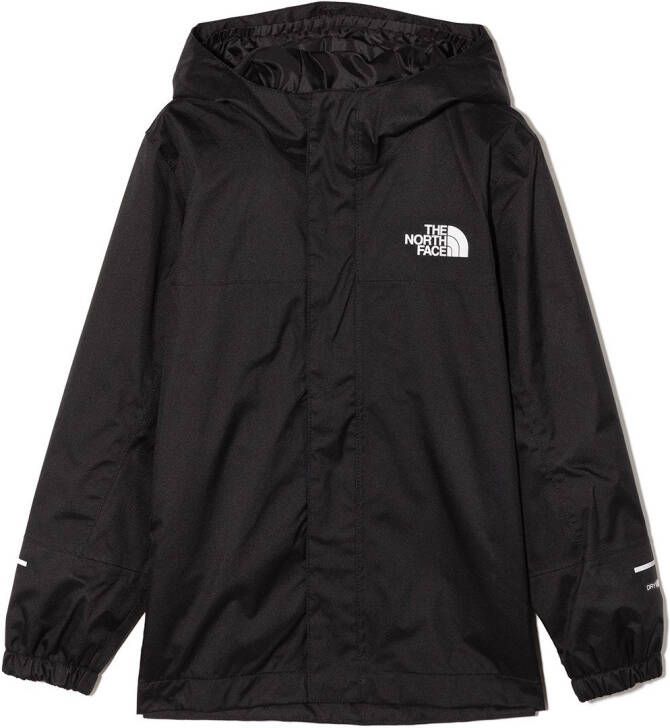 The North Face Kids Regenjack met capuchon Zwart