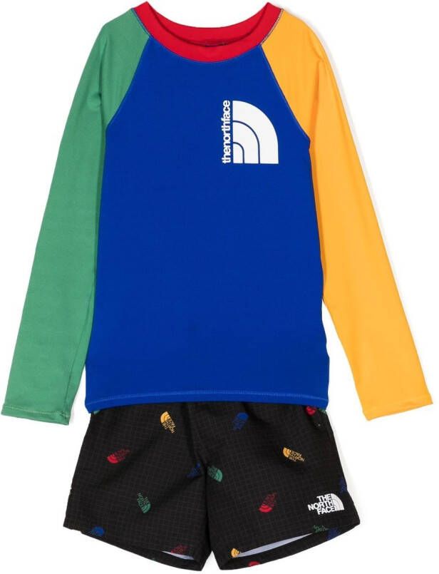 The North Face Kids Shirt en shorts met logoprint MULTI COLOURS