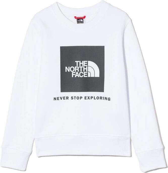 The North Face Kids Sweater met logoprint Wit