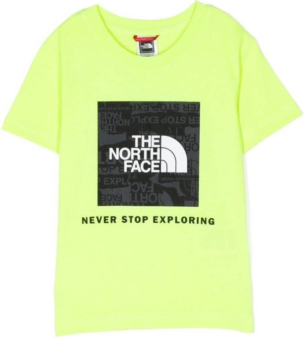 The North Face Kids T-shirt met logoprint Groen