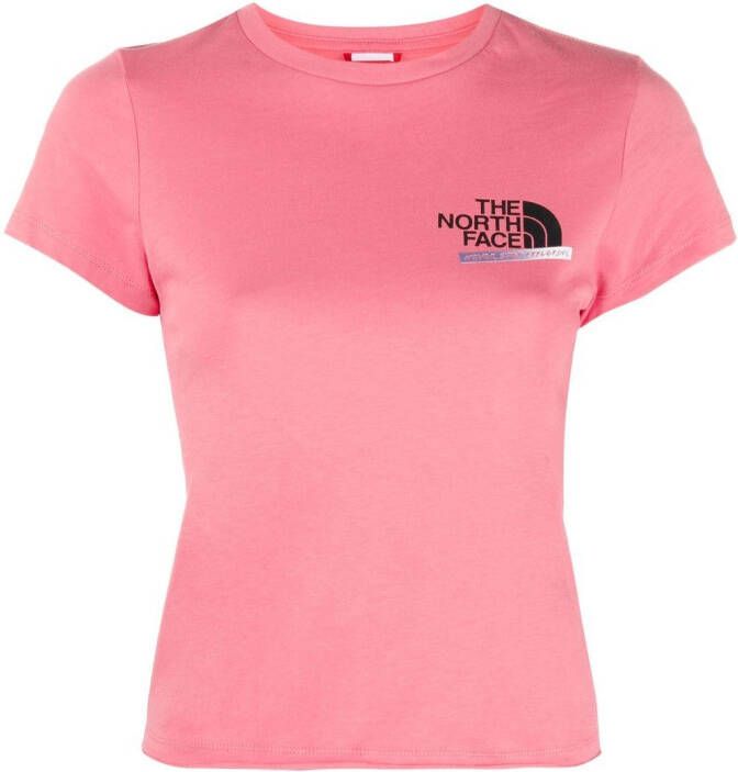 The North Face T-shirt met logoprint Roze