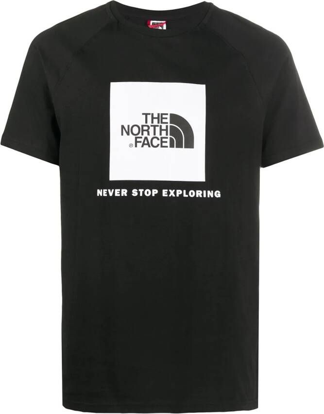 The North Face T-shirt met tekst Zwart