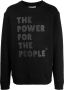 The Power For The People Sweater met logoprint Zwart - Thumbnail 1