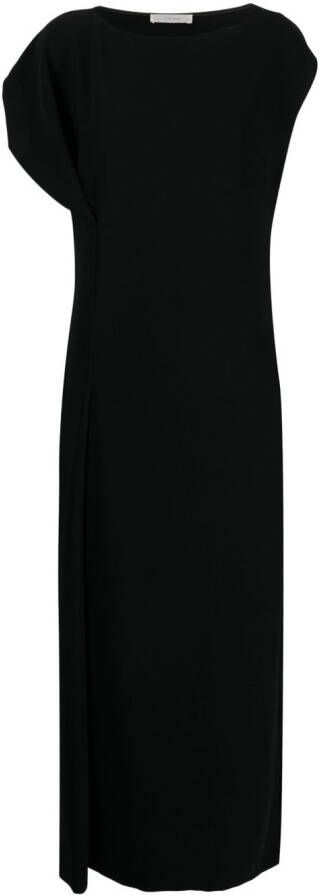 The Row Asymmetrische midi-jurk Zwart