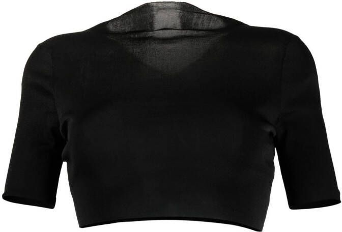 The Row Cropped top Zwart