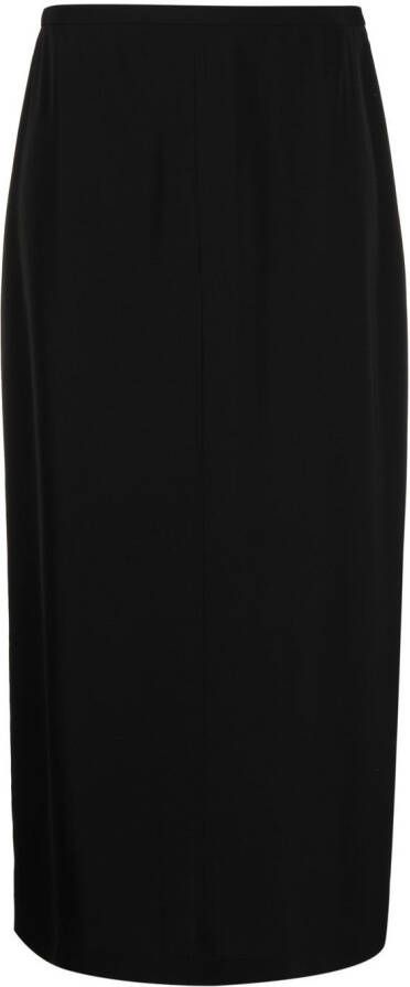 The Row High waist midi-rok Zwart