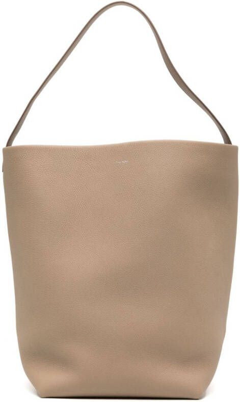 The Row Leren shopper Bruin