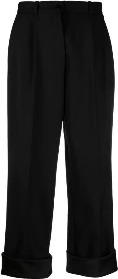 The Row Pantalon met geplooid detail Zwart