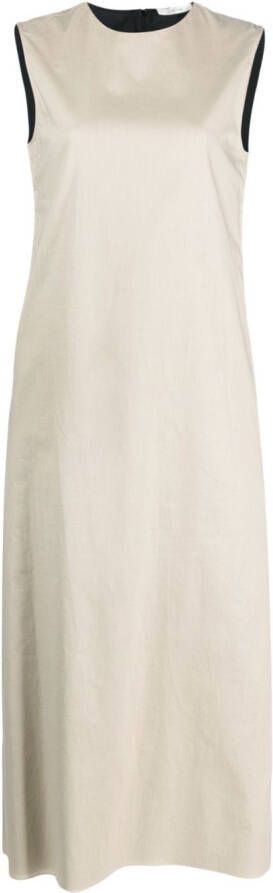 The Row Mouwloze maxi-jurk Beige