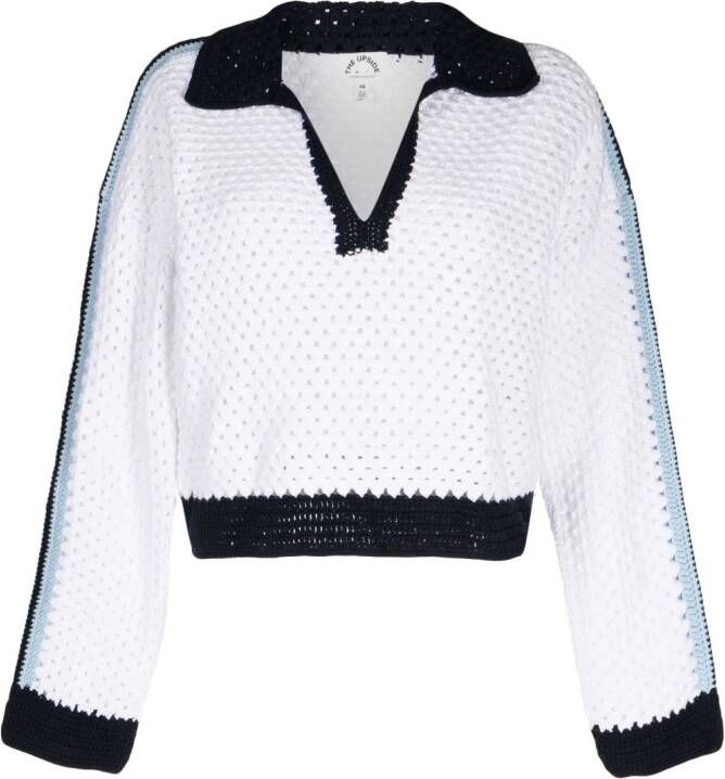 The Upside Opengebreide sweater Wit