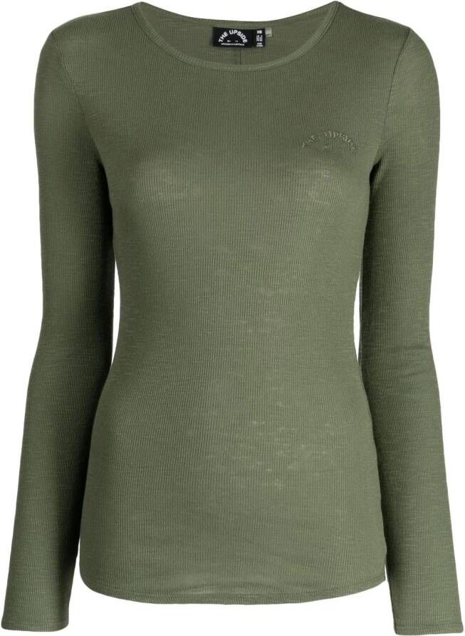 The Upside Chrissy geribbelde sweater Groen