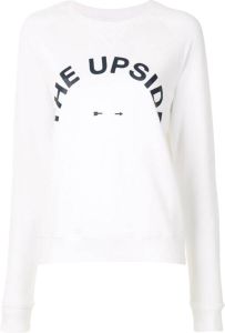 The Upside Sweater met logoprint Wit