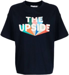 The Upside T-shirt met logoprint Blauw