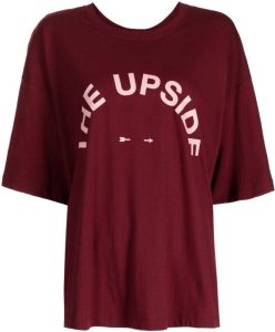 The Upside T-shirt met logoprint Rood