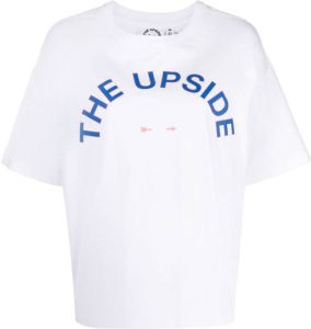 The Upside T-shirt met logoprint Wit