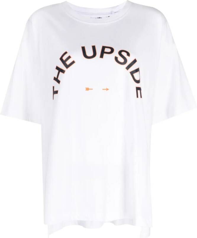 The Upside T-shirt met logoprint Wit