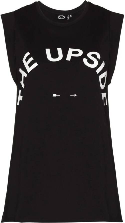 The Upside Tanktop met logoprint Zwart